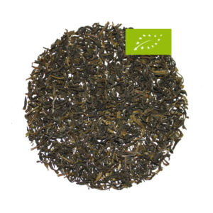 Grüner Tee Darjeeling, Bio, FTGFOP1, Ernte 2024, Teegarten Nagri-Farm, nicht fermentiert, blumig, zartbitter in Geschmack, dabei mild und frisch