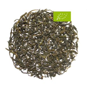 China Misty (Nebeltee), Grüner Biotee, Ernte 2024, WU-Jia-Tai Dorf, Geschmack: süßlich-mild mit klare hellgrüne Tasse