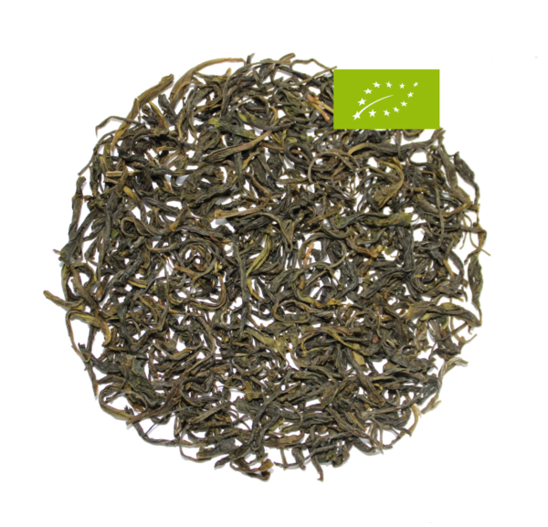 China Misty (Nebeltee), Grüner Biotee, Ernte 2024, WU-Jia-Tai Dorf, Geschmack: süßlich-mild mit klare hellgrüne Tasse