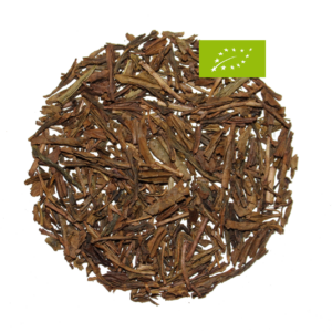 Houjicha Tee, Bio, Japan Grüntee, Ernte 2024, Präfektur Kagoshima, Tasse: Röstnoten mit etwas süßlichem Rauchcharakter