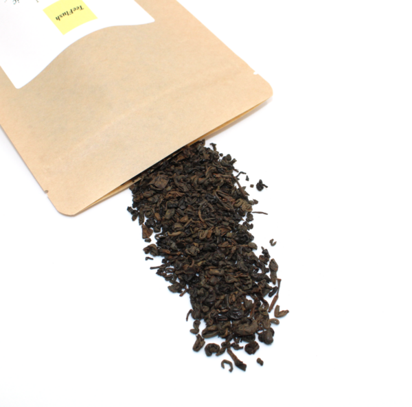 China Schwarzer Gunpowder, Biotee, Ernte 2024, Provinz Hubei, Geschmack: braune Tasse, leicht rauchig, vollmundig – Bild 3